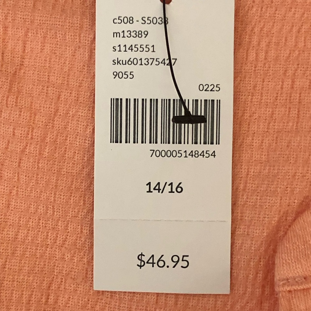 Lane Bryant coral Cap Sleeve Knit Top Size-14/16 - Picture 8 of 12